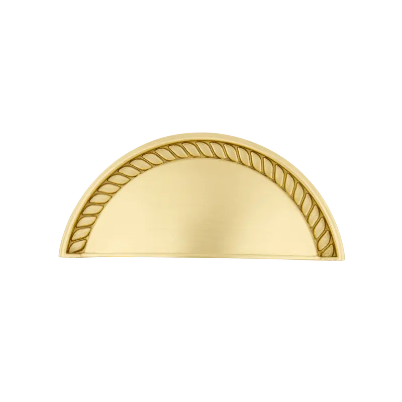Rope-Design Cup Pull In Satin Brass 1