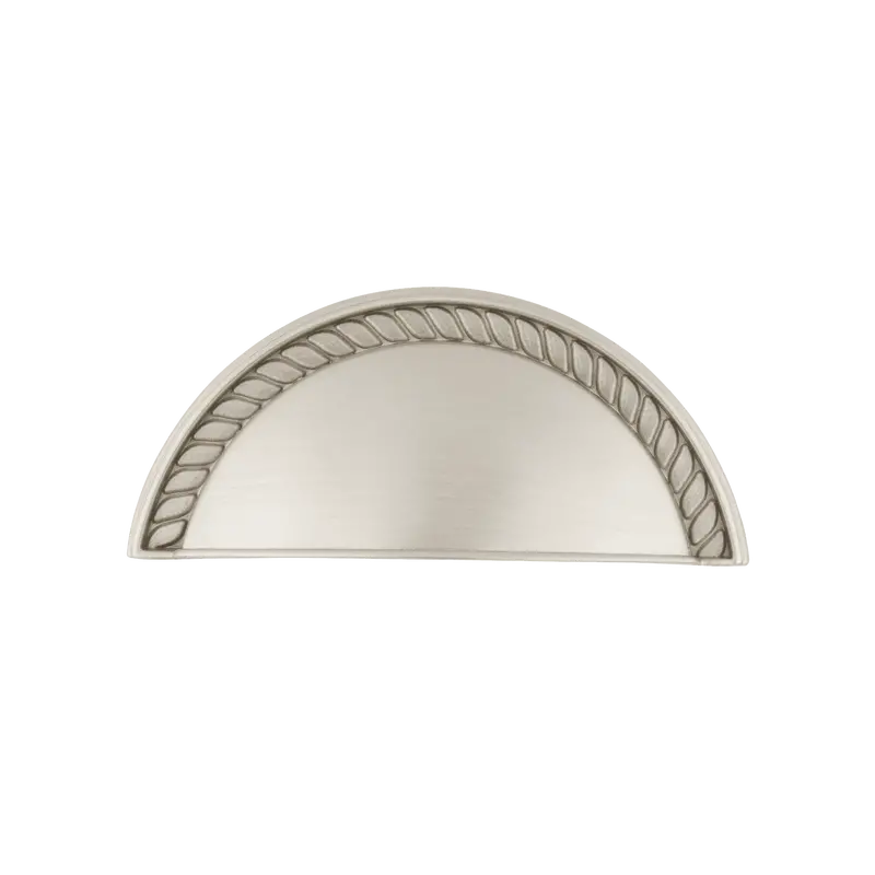 Rope-Design Cup Pull In Satin Nickel 1