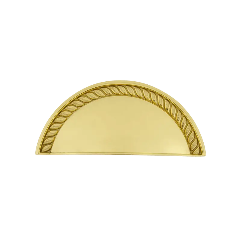 Rope-Design Cup Pull In Unlacquered Brass 1