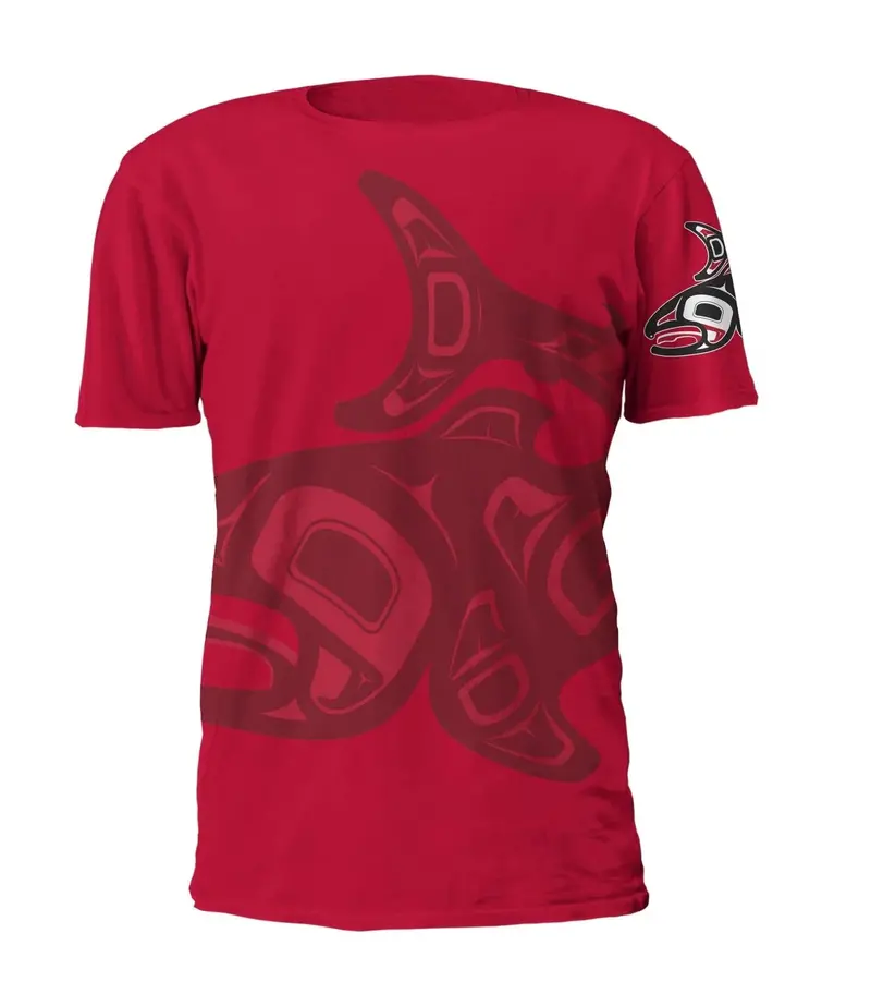 Salmon-Themed Unisex T-Shirt Celebrating Pacific Northwest Culture 1