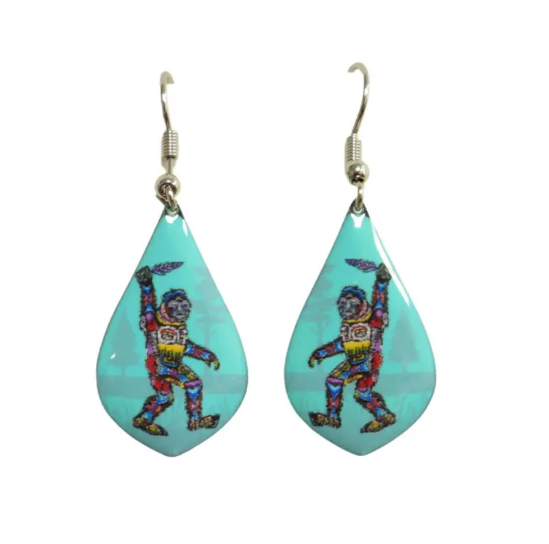 Sasquatch Dangle Earrings Created By Indigenous Artist Jessica Somers 1
