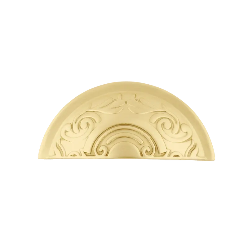 Satin Brass Victorian Cup Pull 1