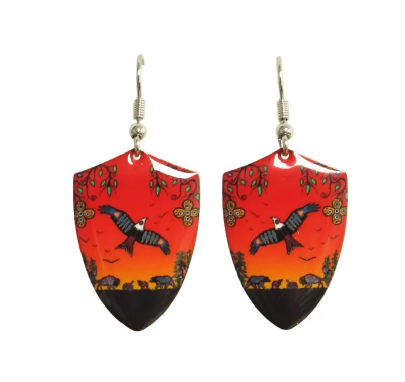 Seven Grandfather Teachings Earrings By Cody Houle (First Nations Artist) 1