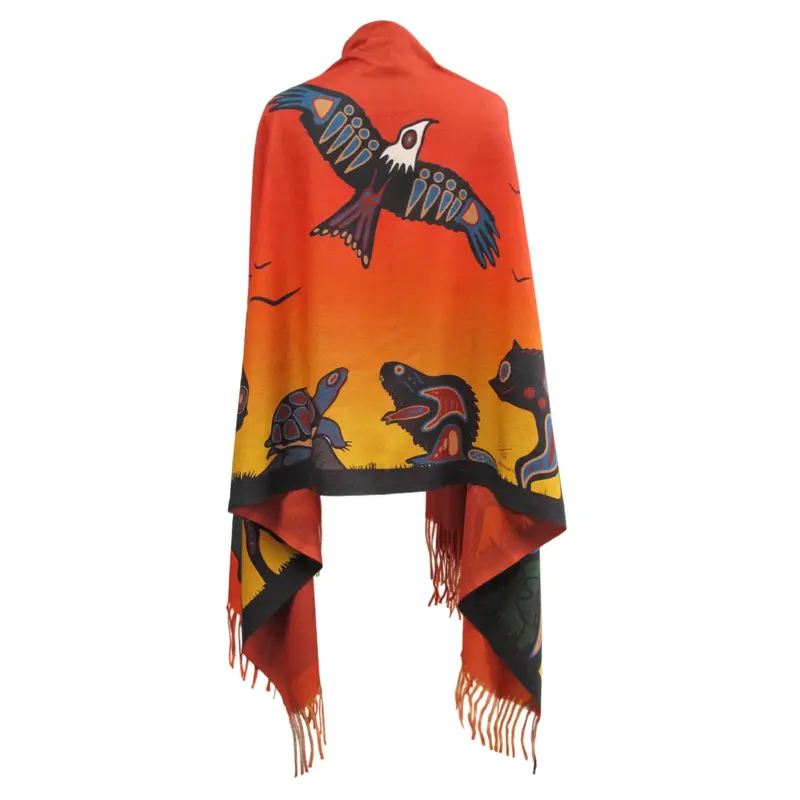 Seven Grandfather Teachings Eco Shawl By Cody Houle (First Nations Artist) 1