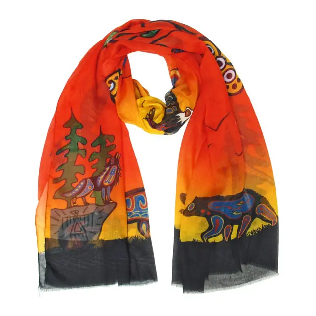 Seven Grandfather Teachings Sustainable Scarf By Indigenous Artist Cody Houle 1