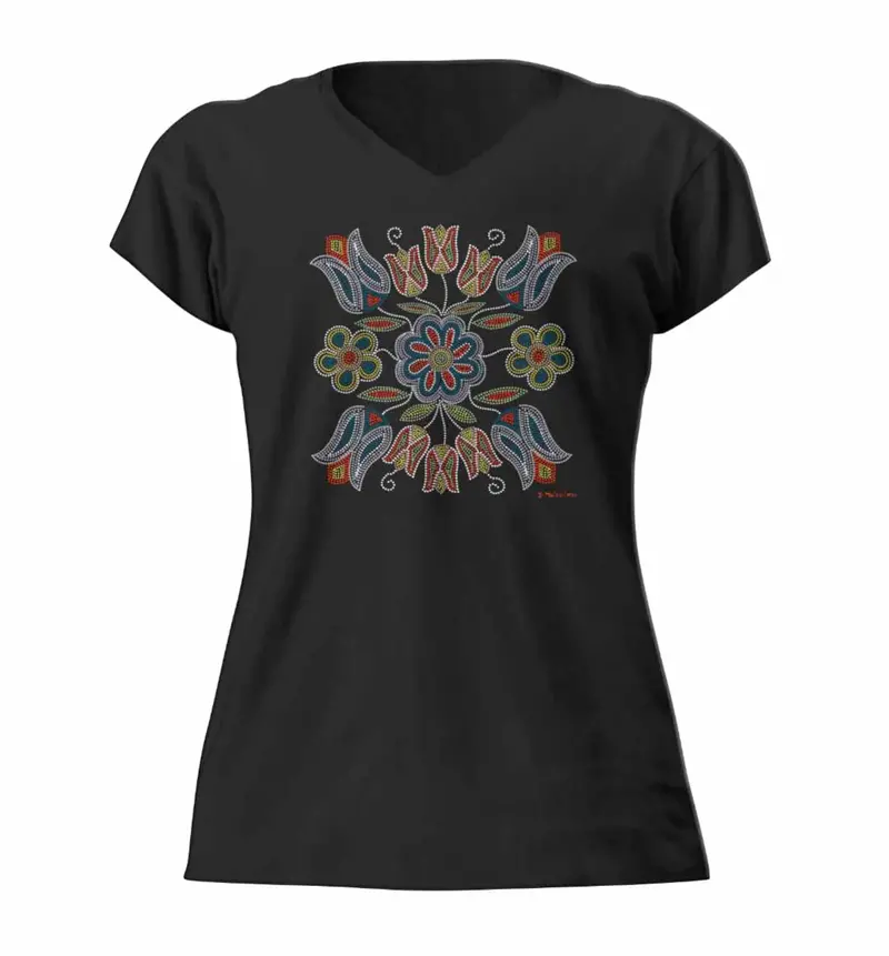 Silver Threads Women’S T-Shirt By Deb Malcolm (Métis) 1