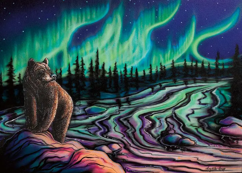 Sky Dance – Northern Lights Métis Art Print By Amy Keller-Rempp 1