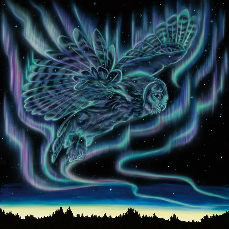 Sky Dance – Owl Métis Art Print By Amy Keller-Rempp 1