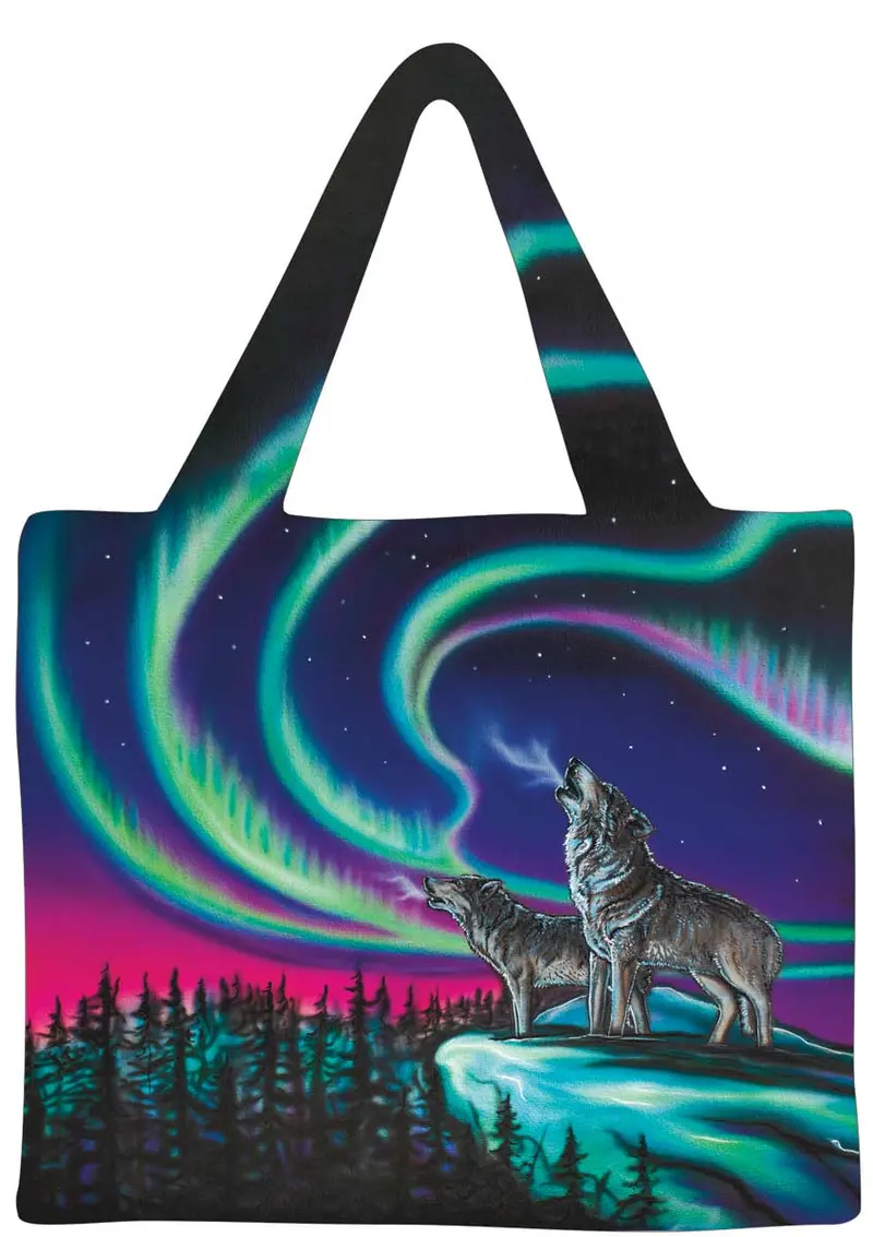 "Sky Dance – Wolf Song" Ethical Tote Bag By Métis Artist Amy Keller-Rempp 1