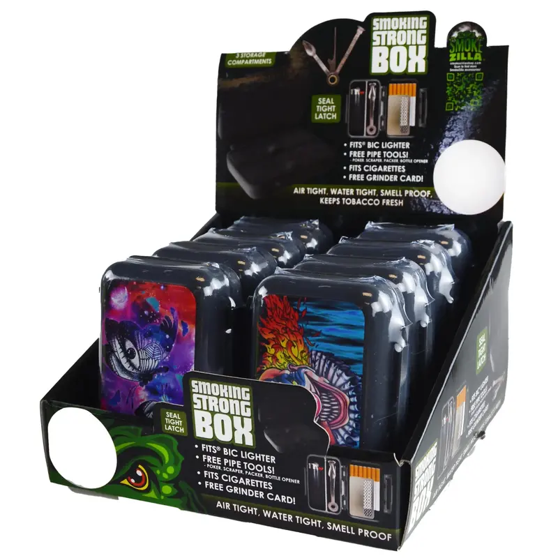 Smoking Strong Toolbox Kit With Accessories – 8-Pack Retail Ready Display (Model 22924) 1