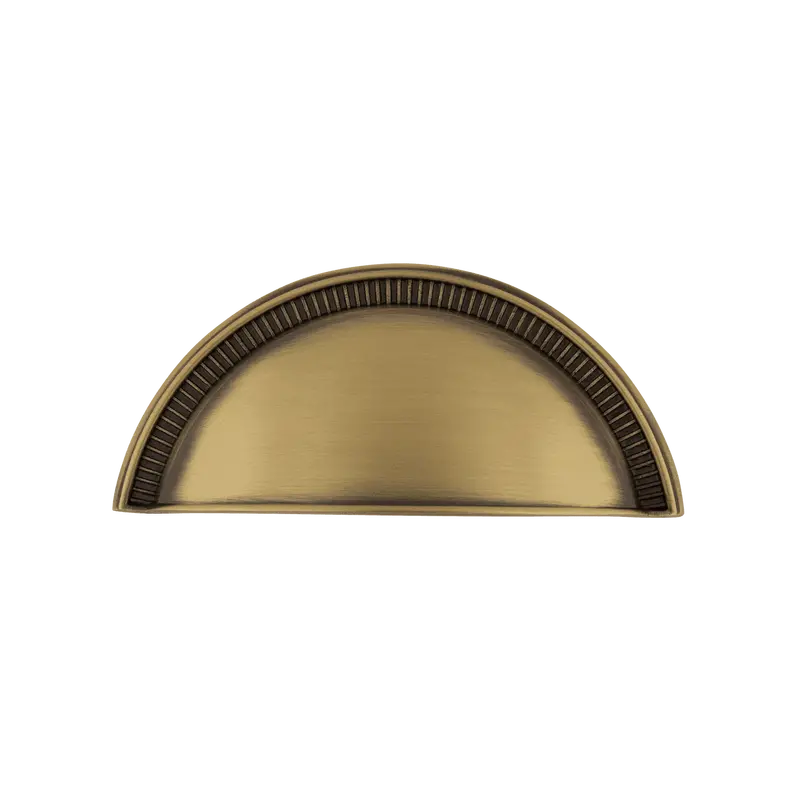 Soleil-Style Cup Pull In Antique Brass 1