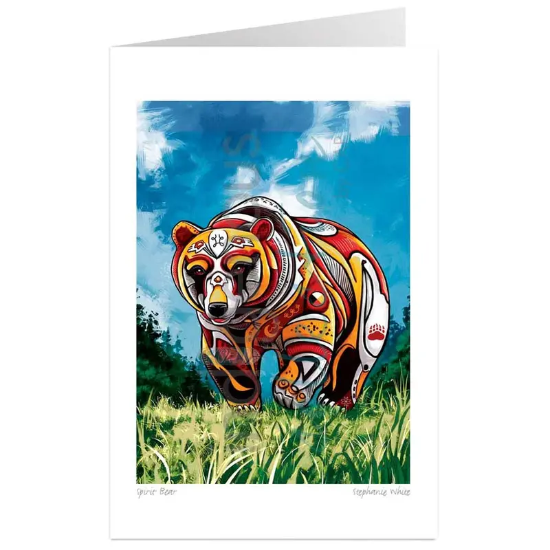 Spirit Bear Indigenous Art Card By Stephanie White 1