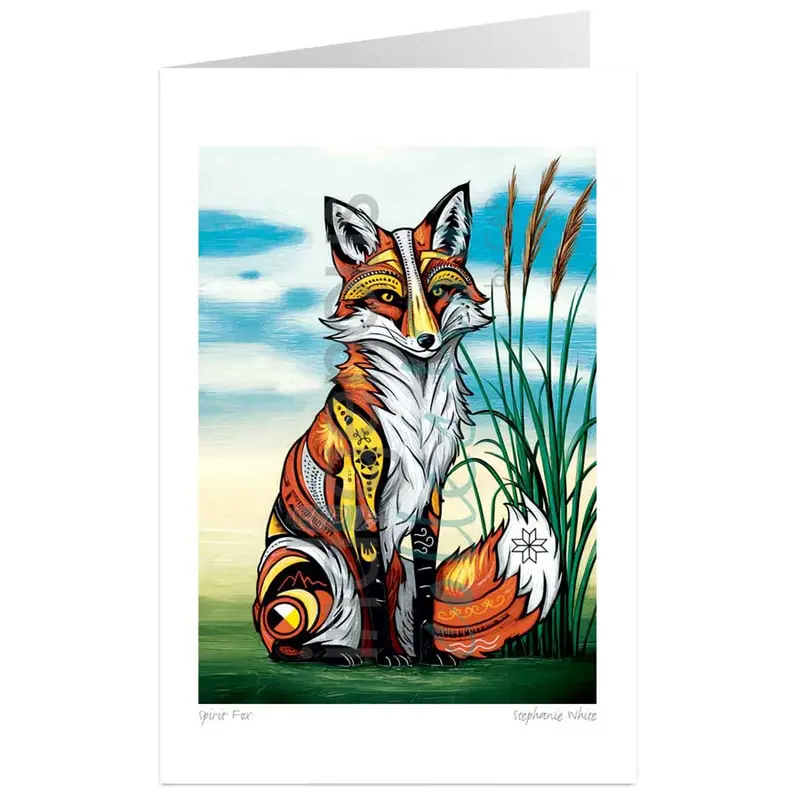 Spirit Fox Indigenous Art Card By Stephanie White 1
