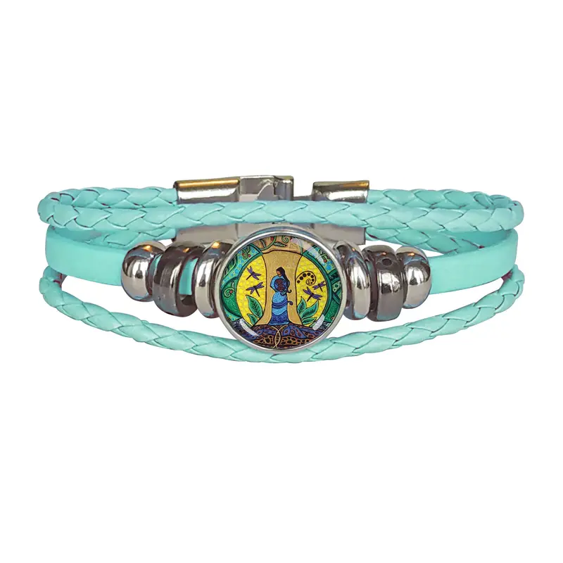 Strong Earth Woman Vegan Leather Bracelet By Leah Dorion 1