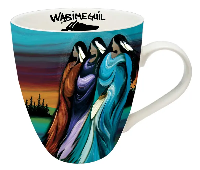 Three Sisters Ceramic Mug (18 Oz) By Cree Artist Betty Albert 1
