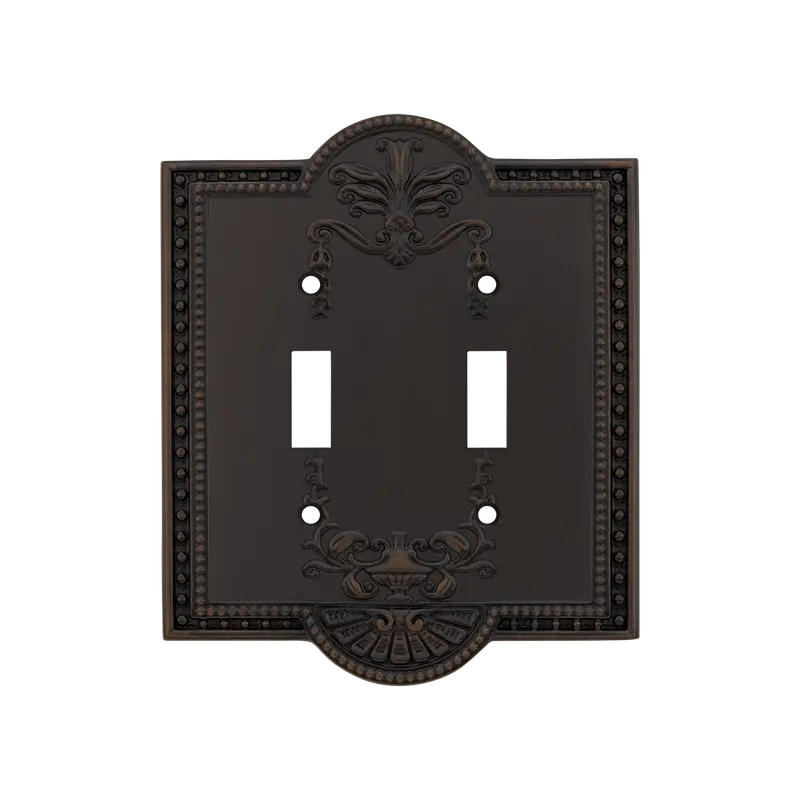 Timeless Bronze Meadows Double Toggle Switch Plate 1