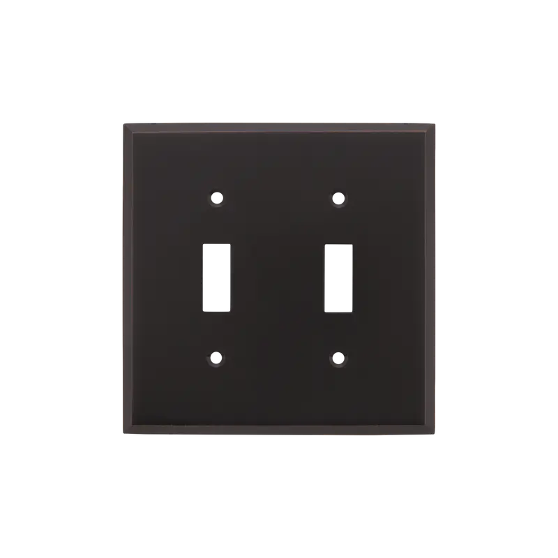 Timeless Bronze New York Double Toggle Switch Plate 1