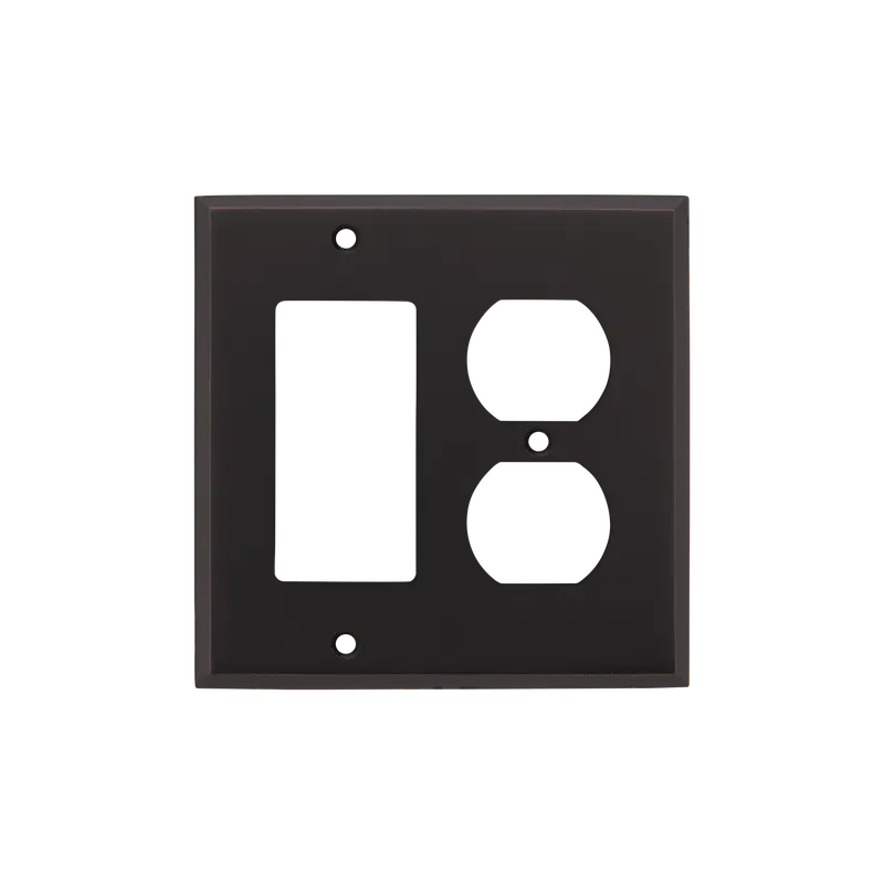 Timeless Bronze New York Rocker & Outlet Wall Plate 1