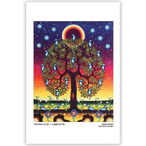 Tree Of Life Art Card By Jack Jacko (Anishinaabe Illustrator) 1