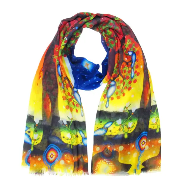 Tree Of Life Eco-Friendly Scarf Printed With Art By James Jacko 1