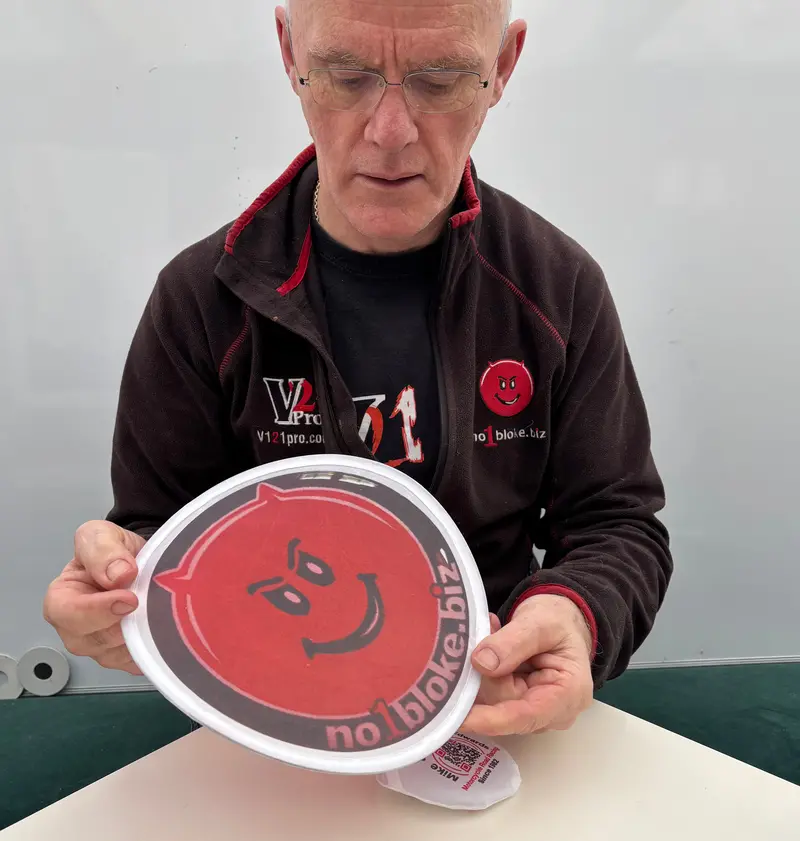 Tri-Function Folding Flyer: Frisbee, Fan, And Promotional Display 1