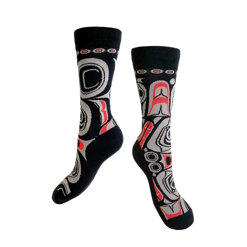 Tsimshian Artist Morgan Asoyuf'S "Matriarch Bear" Premium Socks 1