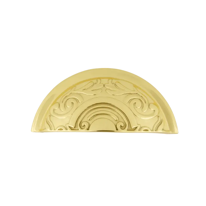 Unlacquered Brass Victorian Cup Pull 1