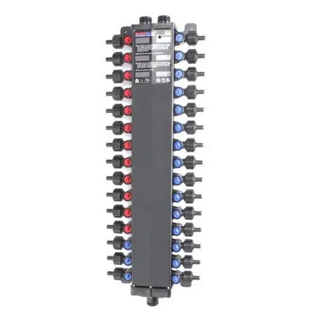 Viega Pureflow 1/2" Zero-Lead Poly Alloy Pex Crimp Manabloc – 30-Port (18 Cold / 12 Hot) 1