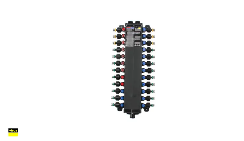 Viega Pureflow Manabloc Pex Press Manifold – 24-Port (7 Hot / 11 Cold) 1