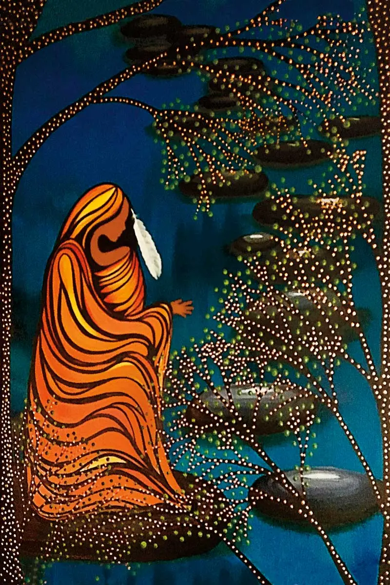 "Water Prayer" Nature-Inspired Wall Art By Cree Artist Betty Albert 1