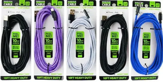 Wing-Rack Charging Cables (10Ft) – 10-Pack – Model 88395 1