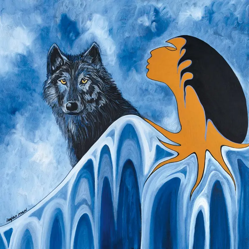 Winter Protection Native Art Print By Maxine Noel 1