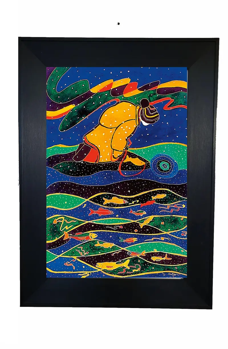 Winter Run Indigenous Wall Art Print By Dawn Oman 3