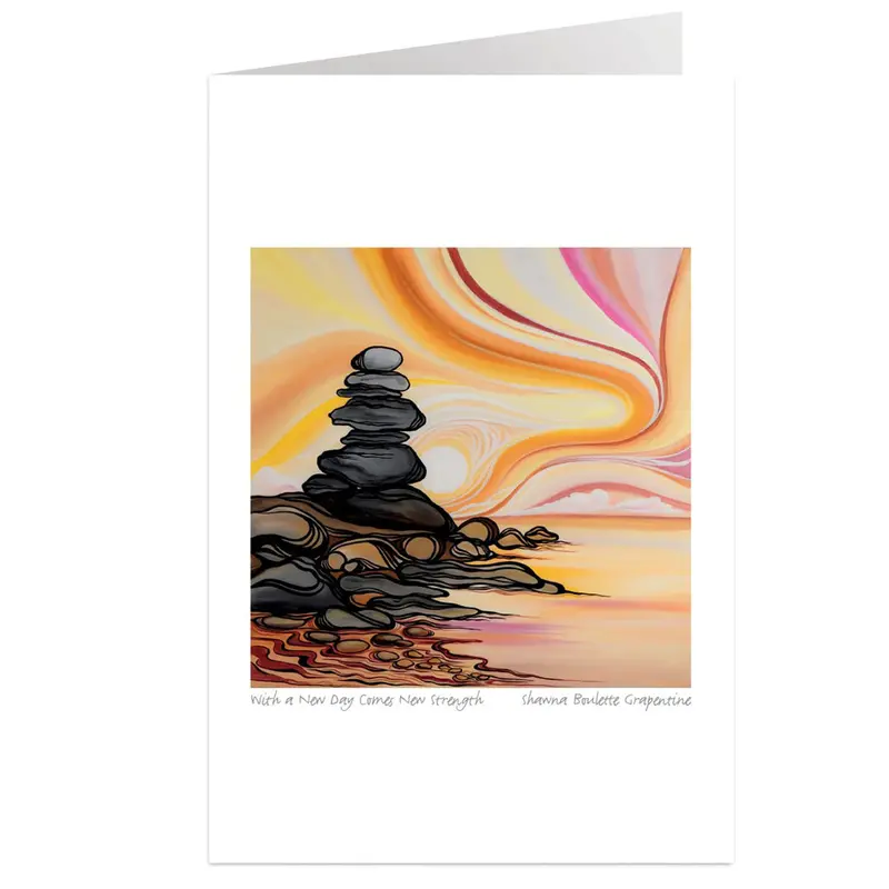 With A New Day Comes New Strength Art Print By Shawna Boulette Grapentine, Indigenous Canadian Artist 1