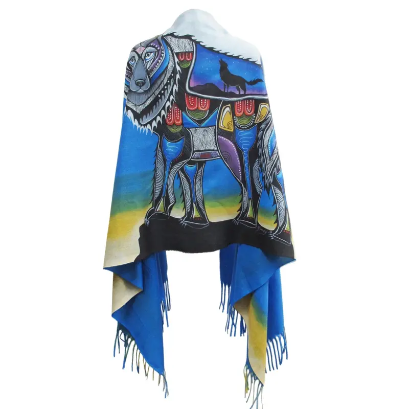 Wolf-Inspired Eco Shawl By Jessica Somers (Indigenous Designer) 1