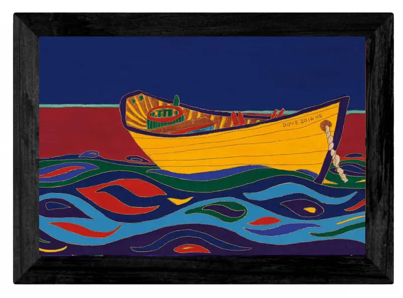 Yellow Dory Wall Art Print By Indigenous Canadian Artist Dawn Oman