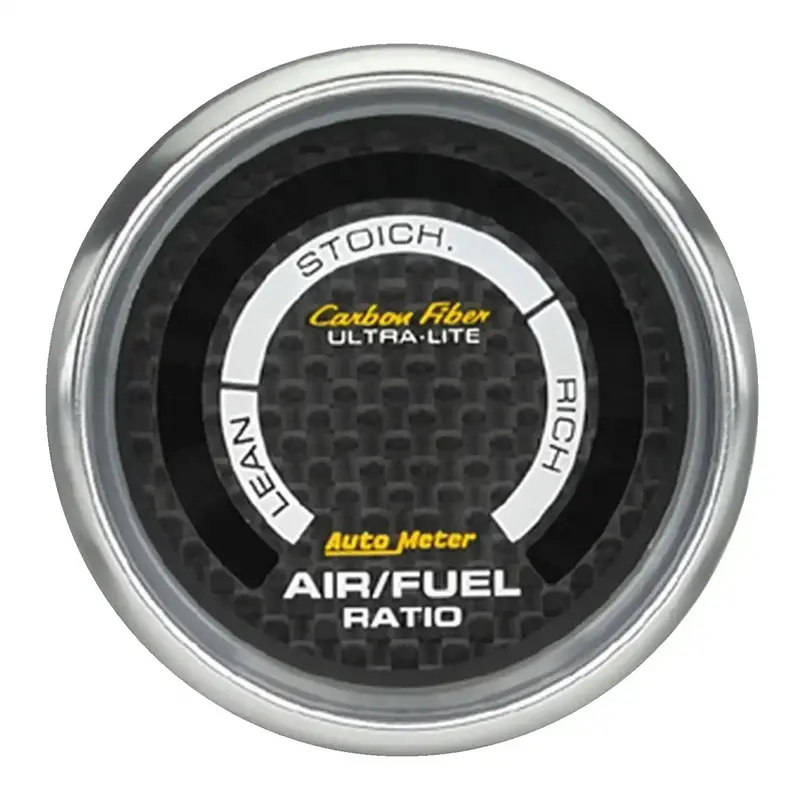 Autometer 4775 Narrowband Air/Fuel Ratio Gauge – 2-1/16" Diameter With Led Lean/Rich Display And Carbon Fiber Face 1