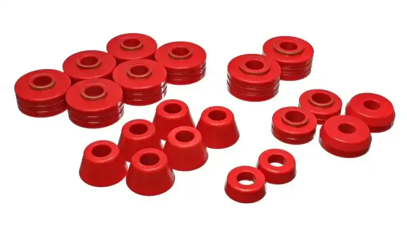 Energy Suspension Front Body Mount Kit – Red Polyurethane, Fits Ford Bronco (1966–1977) 1