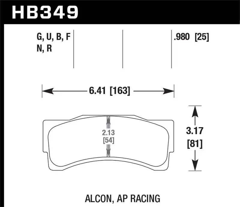 Hawk Performance Hps 5.0 Brake Pads – Hb349B.980 Thickness, Fits Ap Racing And Alcon Calipers 1