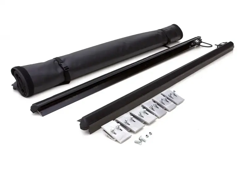 Lund Genesis Elite Roll-Up Tonneau Cover – Sleek Black Vinyl Design 1