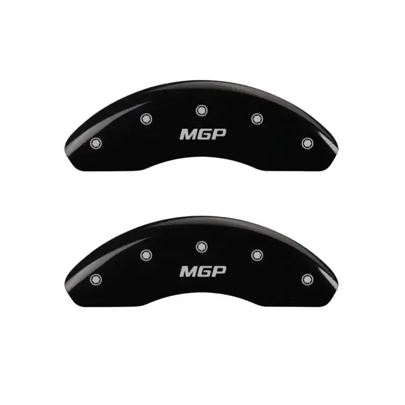 Mgp Caliper Covers – Engraved Black Finish With Silver Accent, Front & Rear Set For 2017 Hyundai Veloster 1