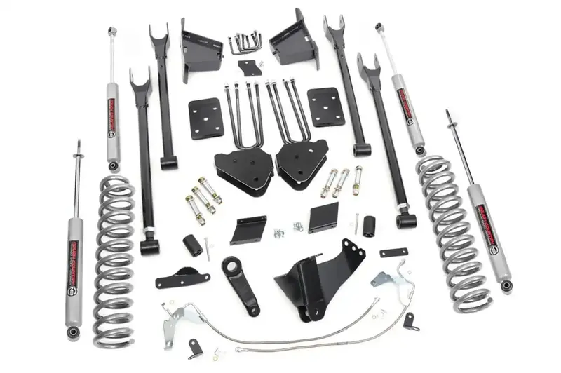 Rough Country 532.20 4-Link Lift Kit – 6-Inch Suspension Upgrade With Tuned Performance Shocks 1